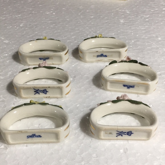 JUWELIER SONNICHSEN FLORAL NAPKIN RINGS - Picture 8 of 9